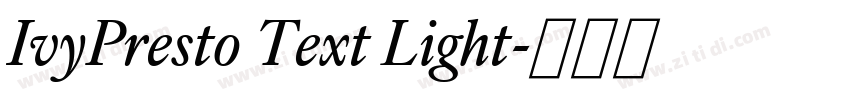 IvyPresto Text Light字体转换